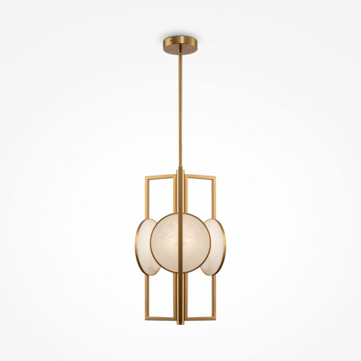 Lustra Marmo 3xE14 metal auriu/alb Maytoni