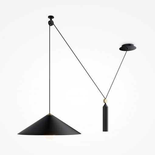 Lustra Peso 1xE27 metal negru