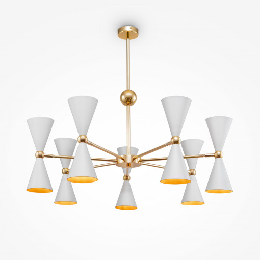 Lustra Vesper 14xE14 metal auriu/alb Maytoni
