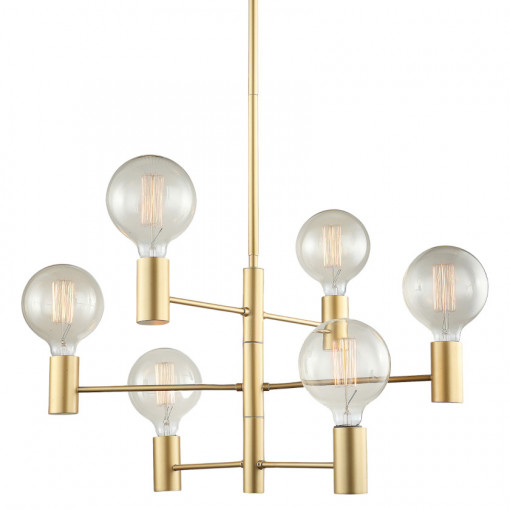 Lustra Veva 6xE27 metal auriu mat Italux