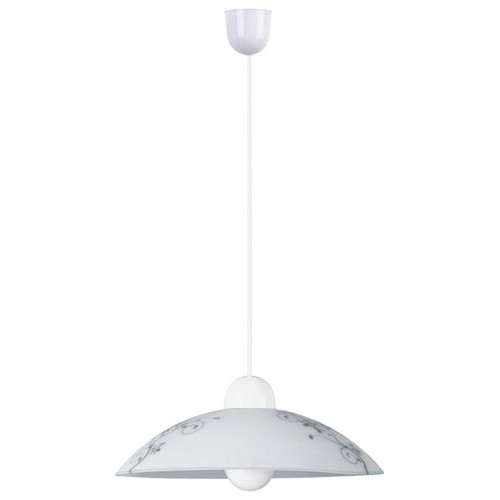 Pendul Bloomy 1xE27 metal alb Rabalux