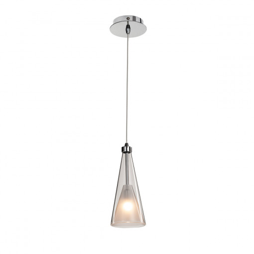 Pendul Butio 1xG9 metal/sticla crom Italux
