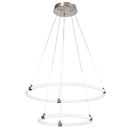 Pendul Irelia LED 55W metal/acril nichel/alb Rabalux