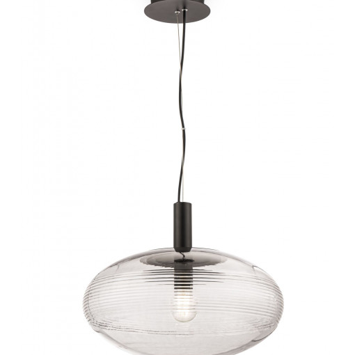 Pendul Perlas 1xE27 metal/sticla negru/transparent Maytoni P062PL-01GR