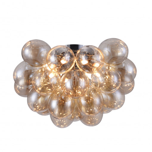 Plafoniera Balbo 8xG9 metal/sticla nichel/coniac Maytoni