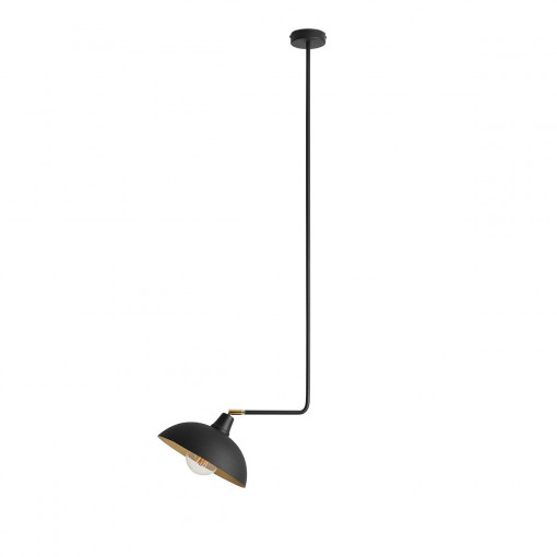 Plafoniera Espace L 1xE27 metal negru Aldex