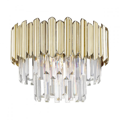 Plafoniera Gladius 5xE14 metal/cristal/acril auriu/transparent Zuma Line