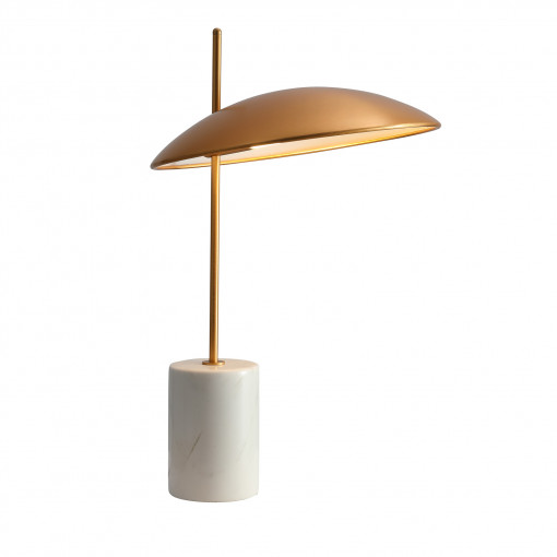 Veioza Vilai LED 4W 400 lumeni metal/marmura auriu/marmurat Italux