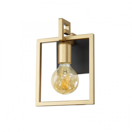 Aplica Primero 1xE27 metal auriu/negru mat Italux