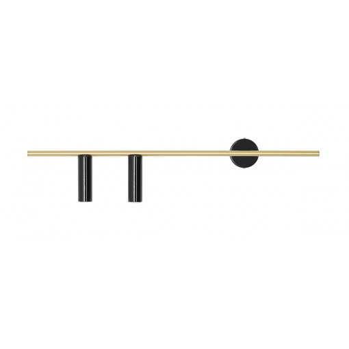 Aplica Trevo L 2xGU10 metal negru/alama Aldex