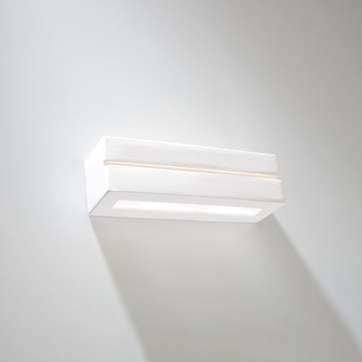 Aplica Vega 1xE27 ceramica alb rectangular