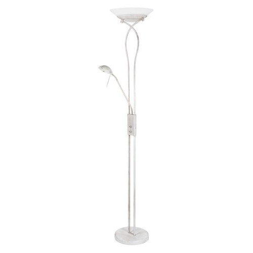 Lampadar Gamma Trend 2+1xE27+G9 metal/sticla alb antichizat Rabalux