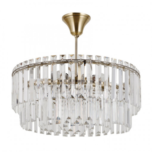Lustra Buena 6xE14 metal/cristal bronz antichizat Italux
