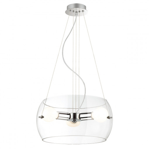 Lustra Lemio 3xE27 metal/sticla crom Italux