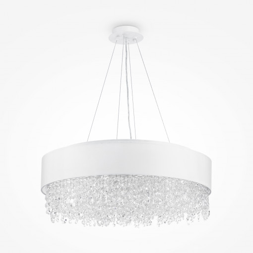Lustra Manfred 10xE14 metal/textile alb Maytoni