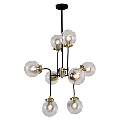 Lustra Odelia 8xE14 metal bronz antichizat/negru Italux
