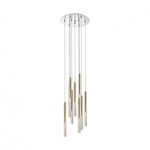 Lustra One 9xLED metal/acril auriu/transparent Zuma Line