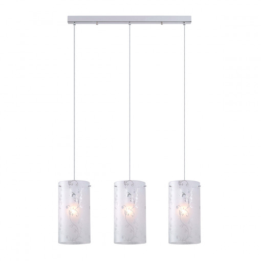 Lustra Rico 3xE27 metal/sticla crom Italux