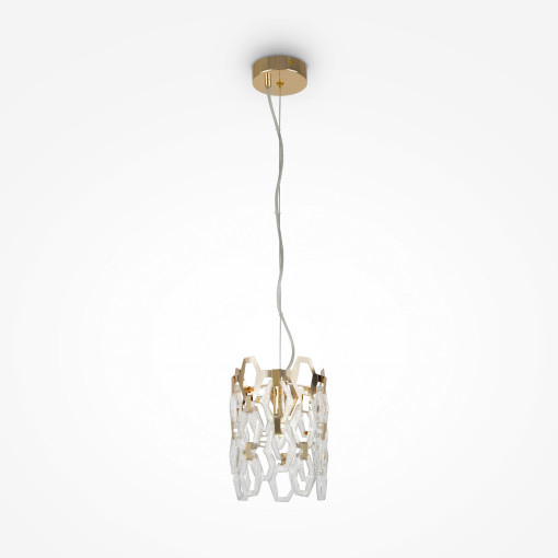 Pendul Tissage 1xE14 metal auriu/transparent Maytoni