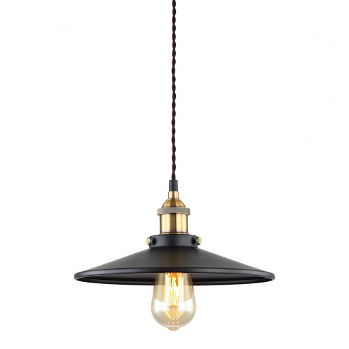 Pendul Verda 1xE27 metal negru/auriu Italux
