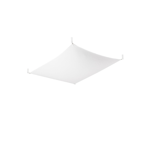 Plafoniera Luna 2xG13 textil alb rectangular