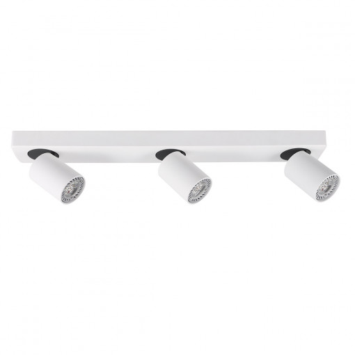 Spot aplicat Federica 3xGU10 metal alb/negru sablat Italux