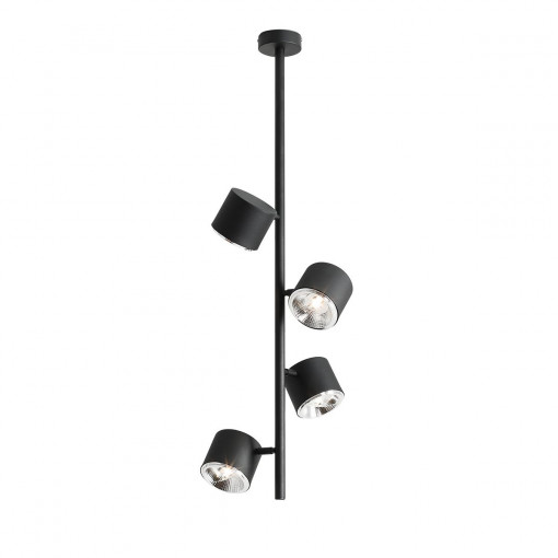 Spot bara Bot V 4xGU10 metal negru Aldex