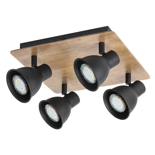 Spot bara Mac 4xGU10 metal fag/negru Rabalux