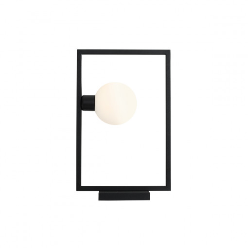 Veioza Frame 1xE14 metal/sticla negru Aldex