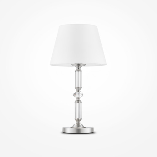 Veioza Riverside 1xE27 metal/textile on pvc crom/alb Maytoni