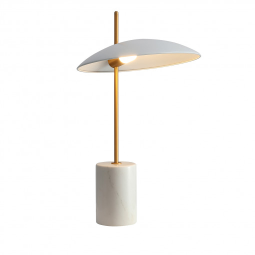 Veioza Vilai LED 4W 400 lumeni metal/marmura alb/auriu/marmurat Italux