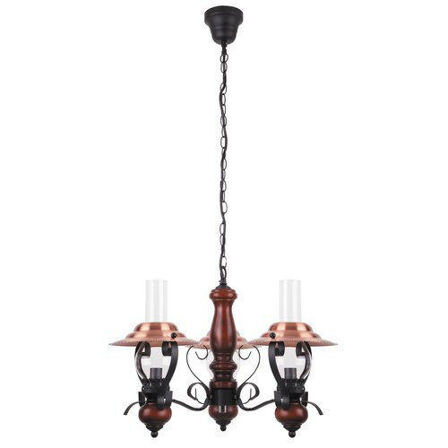 Candelabru Enna 3xE14 metal/lemn/sticla negru Rabalux RBL7860