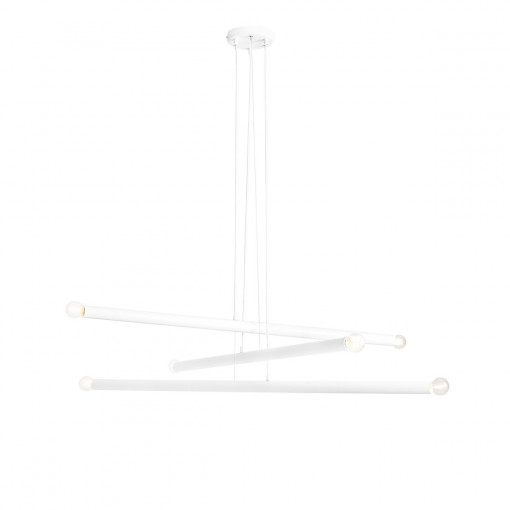 Candelabru Tubo 6xE14 metal alb Aldex