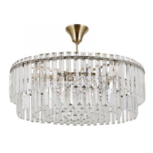 Lustra Buena 8xE14 metal/cristal bronz antichizat Italux
