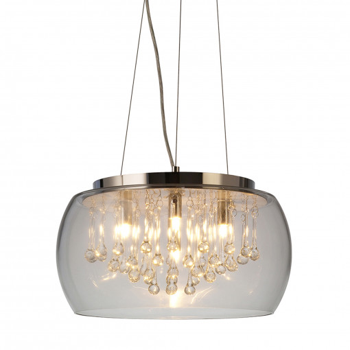 Lustra Luce 5xG9 metal/sticla argintiu Zuma Line