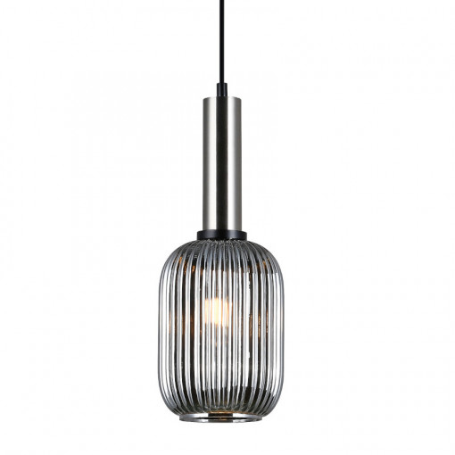 Pendul Antiola S 1xE27 metal/sticla nichel satinat Italux