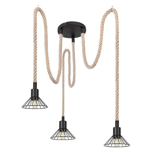 Pendul Daryl 3xE27 metal negru Rabalux