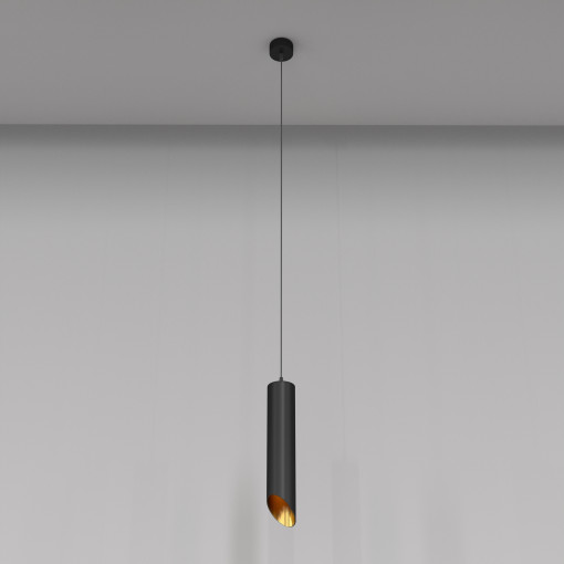 Pendul Lipari 1xGU10 metal negru/auriu