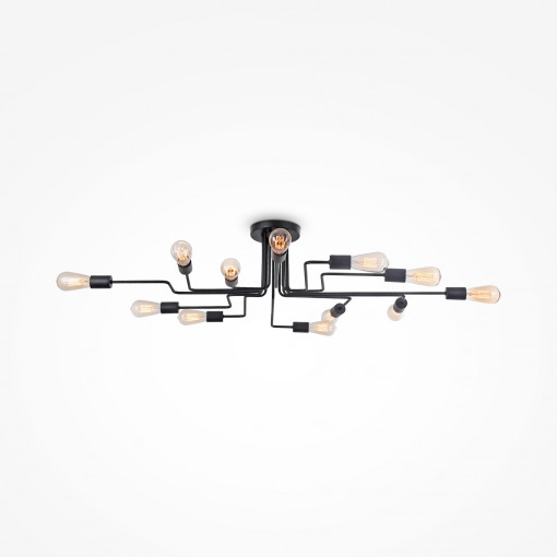 Plafoniera Gilbert 12xE27 metal negru Maytoni