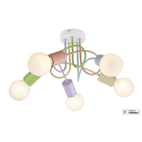 Plafoniera Linett 5xE27 metal multicolor Rabalux