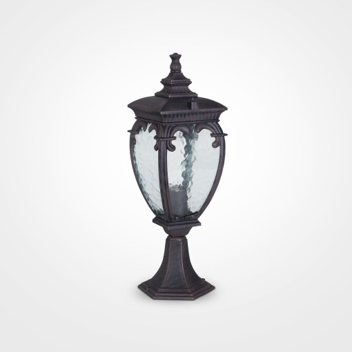 Stalp exterior Fleur 1xE27 metal bronz antichizat Maytoni