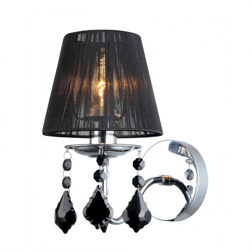 Aplica Cornelia 1xE14 metal/cristal crom/negru Italux