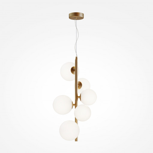 Lustra Dallas 6xG9 metal/sticla auriu/alb Maytoni