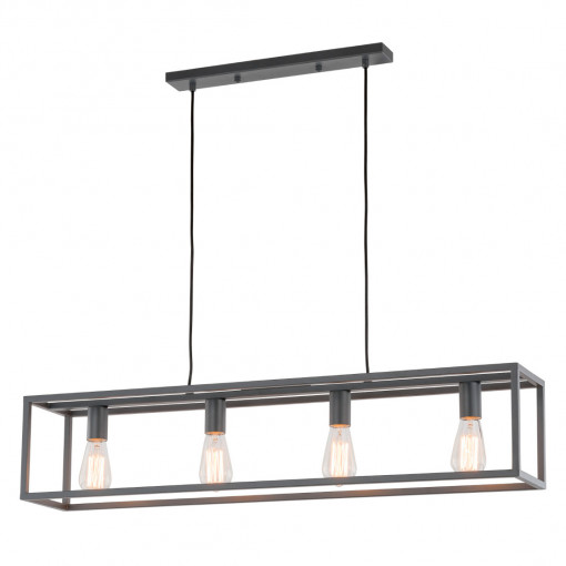 Lustra Sigalo 4xE27 metal gri sablat Italux