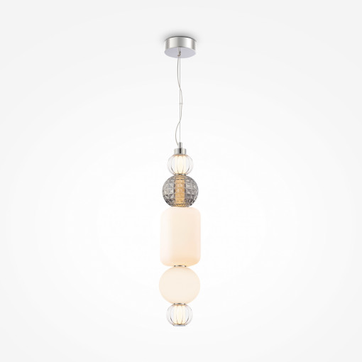 Pendul Collar LED metal/sticla crom/transparent Maytoni