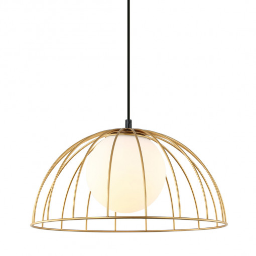 Pendul Louis 1xE27 metal/sticla auriu Italux