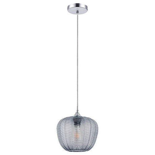 Pendul Monet 1xE27 metal/sticla crom/fumuriu Rabalux
