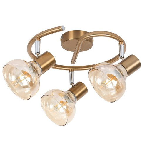 Spot bara Holly 3xE14 metal/sticla auriu/amber Rabalux