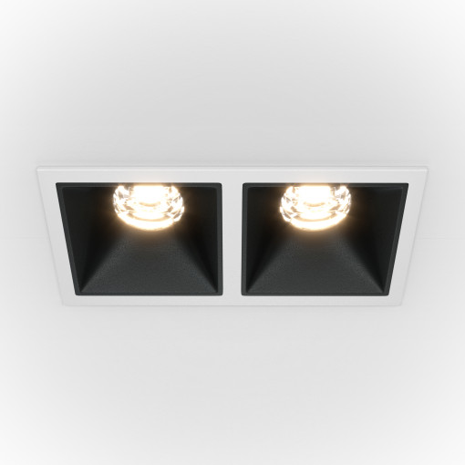Spot incastrat Alfa LED 1xLED metal alb/negru Maytoni