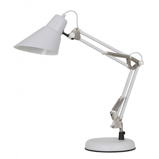Veioza Jason 1xE27 metal alb sablat/nichel satinat Italux